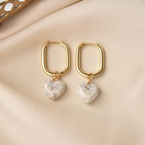 Earrings Celebrate love white