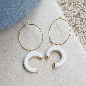 Earrings Piece of shell