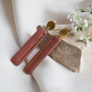 Earrings Burgundy line