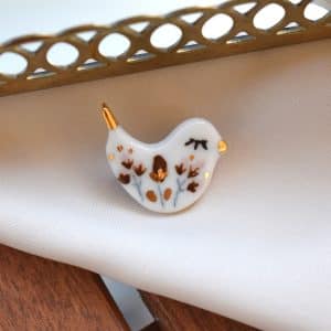 Brooch Little autumn bird