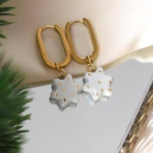 Earrings white stars